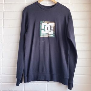 DC Shoe Co. Black Camo Logo Crew Neck Sweatshirt